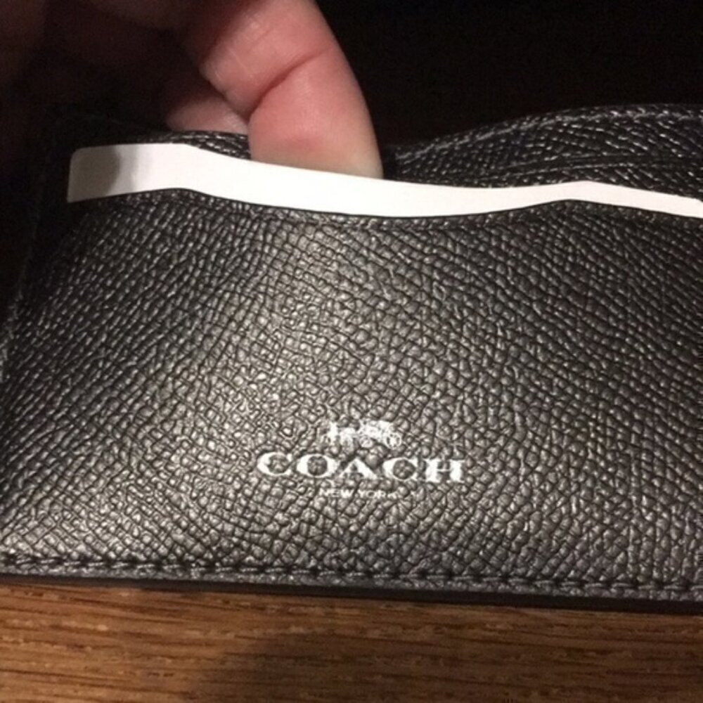 Coach silver gunmetal mini Id case - Picture 10 of 11